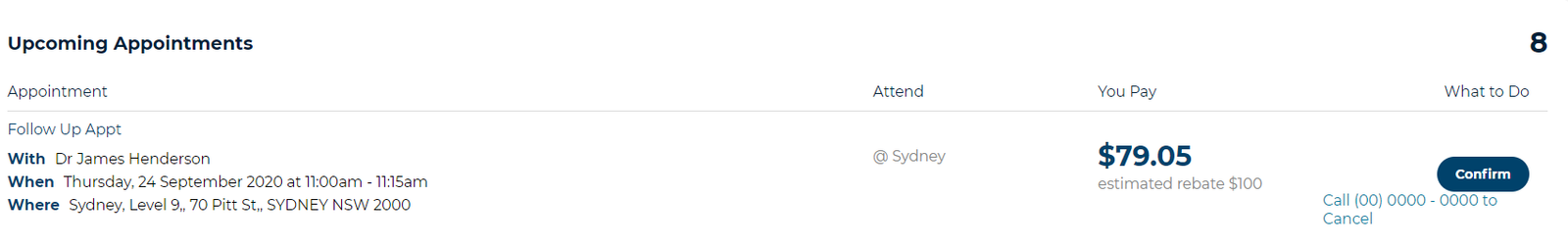 upcoming appointments (1)